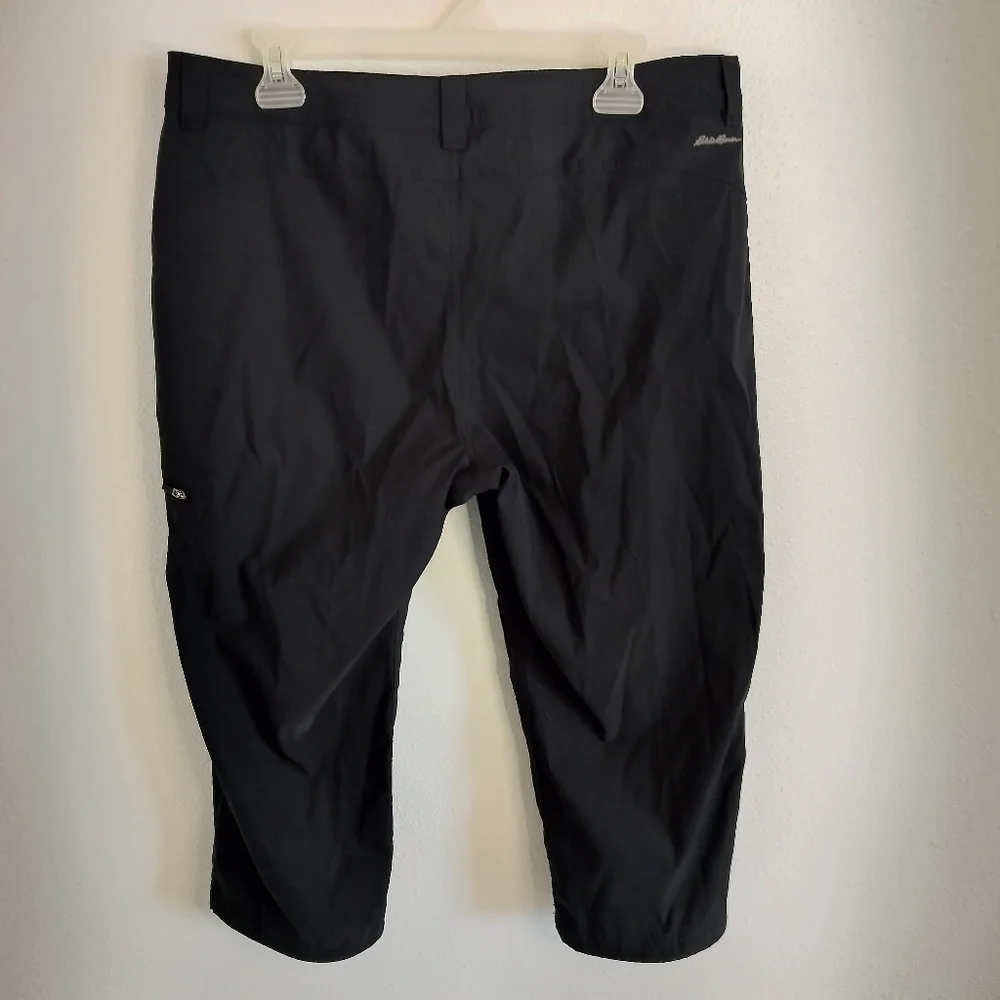 Eddie Bauer Rainer Active Capri‎ Size 14 Black Gorpcore Casualcore Outdoorcore